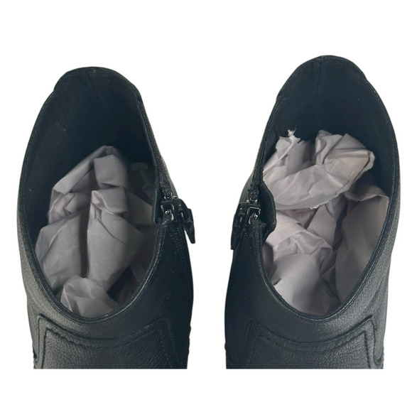 COLE HAAN Naia Black Leather Ankle Boots Womens Size 7B Side Zip New $200 B - Picture 8 of 11